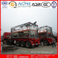 China 3 Axle 40 feet Flat bed Container Semi trailer with Strong Steel